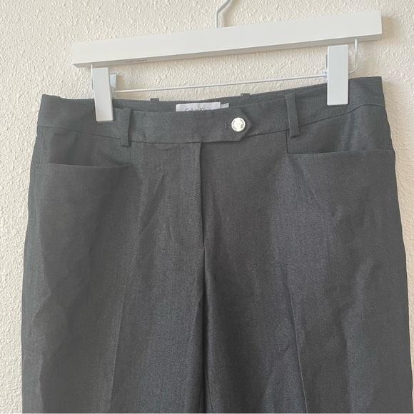 Calvin Klein Modern Fit Trousers Charcoal Gray Size  4 Office Career Neutral - Picture 4 of 9